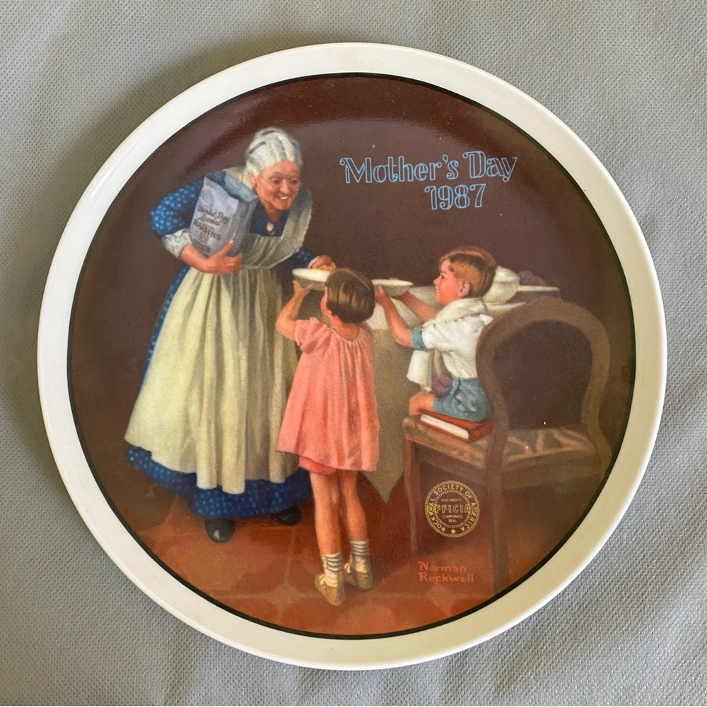 Limited Edition Vintage Norman Rockwell Collectors Mother’s Day Plate